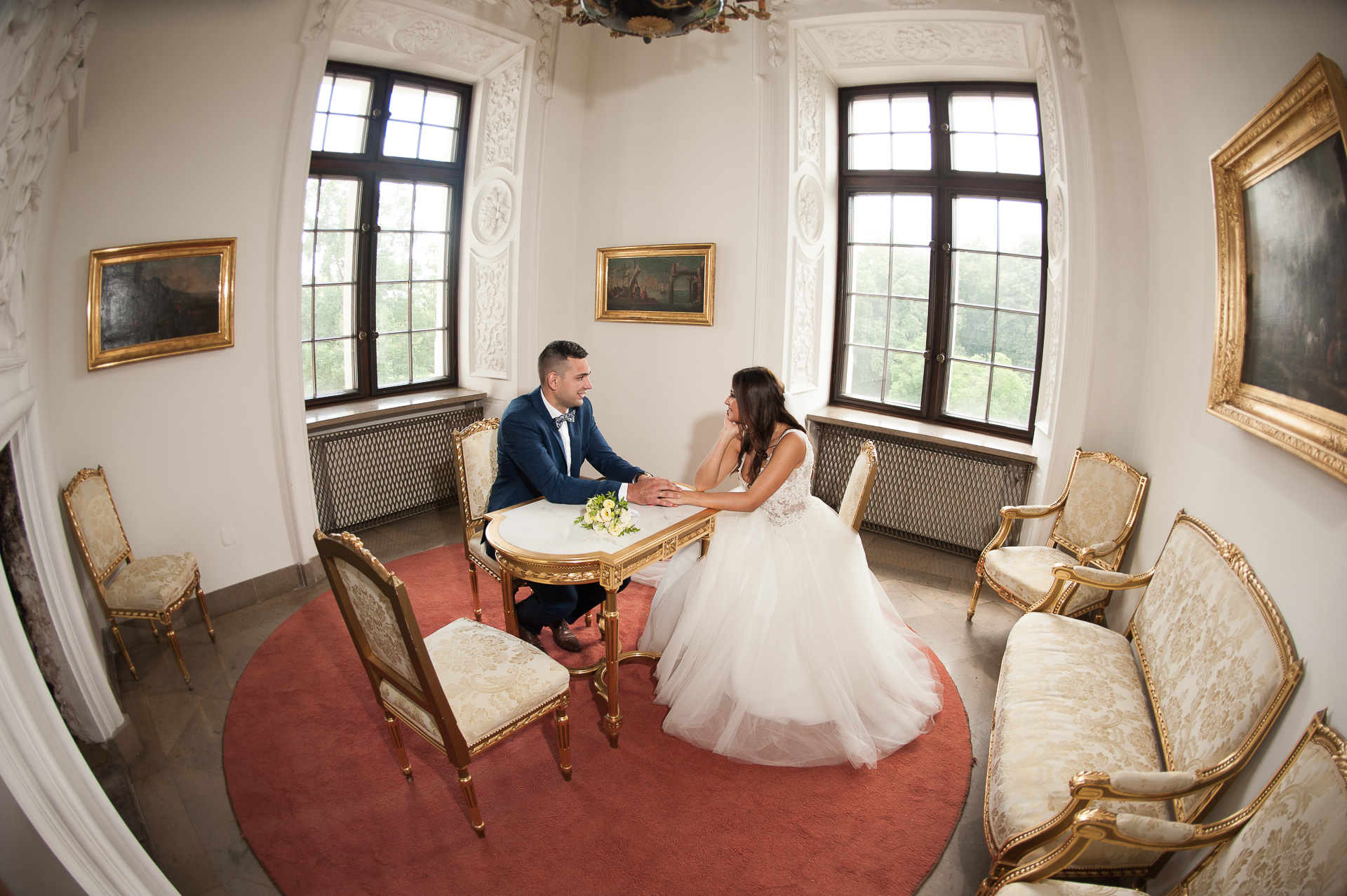 Pałac Baranów Sandomierski — plener ślubny – fotograf Częstochowa