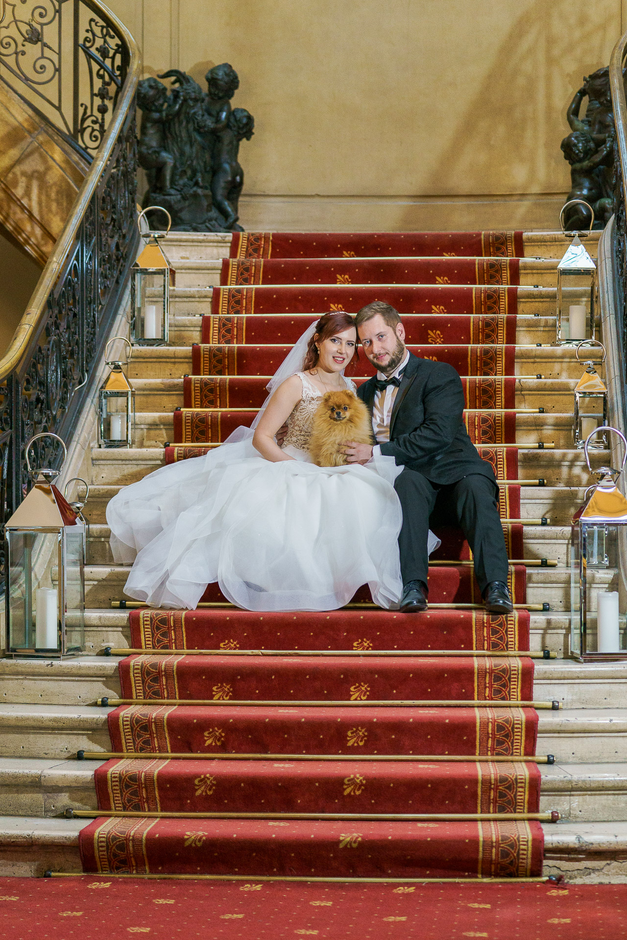 Pałac Kawalera o zachodzie słońca — plener ślubny – fotograf Częstochowa