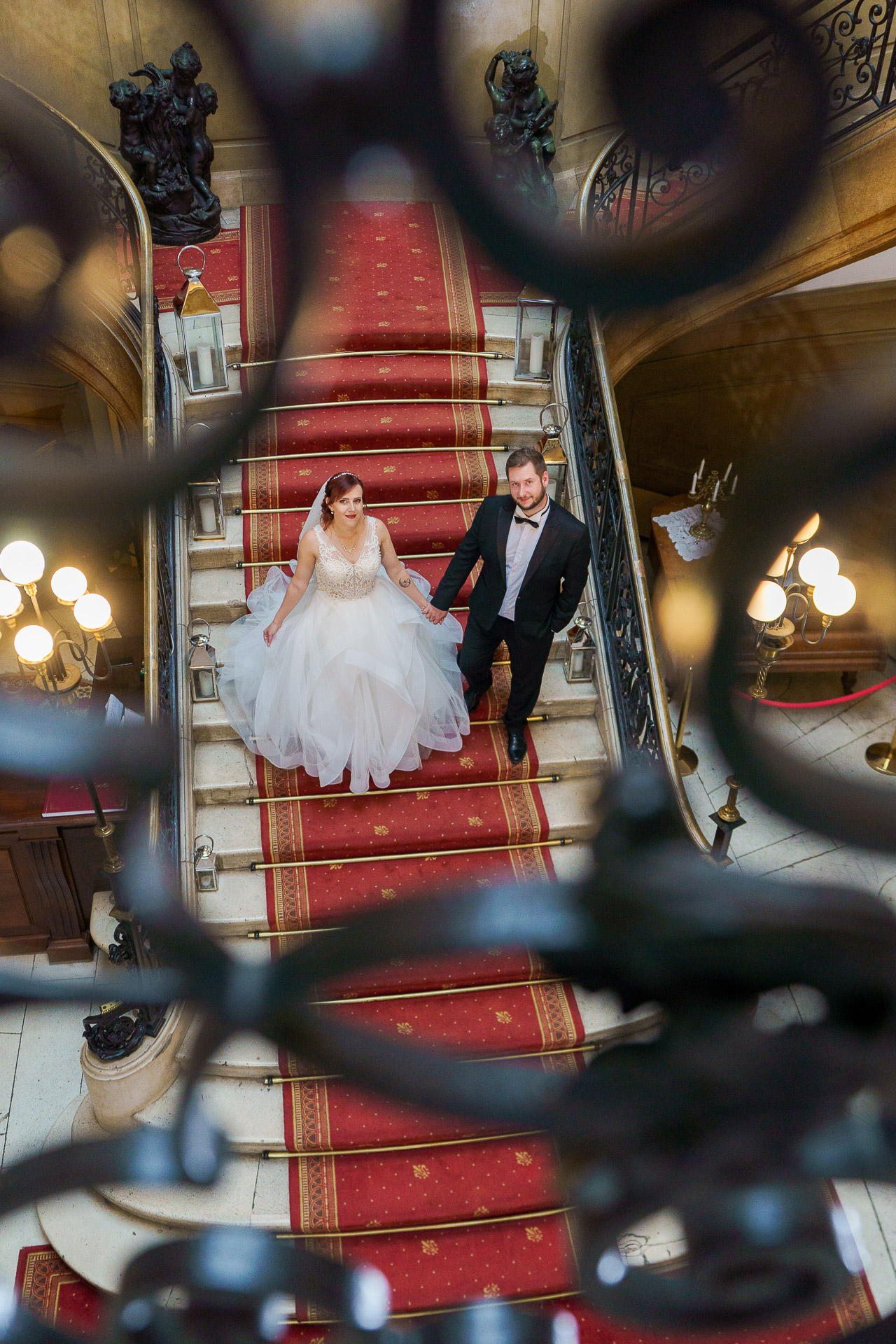 Pałac Kawalera o zachodzie słońca — plener ślubny – fotograf Częstochowa